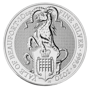 10 oz Queen's Beasts Yale of Beaufort Silver Coin (2020)