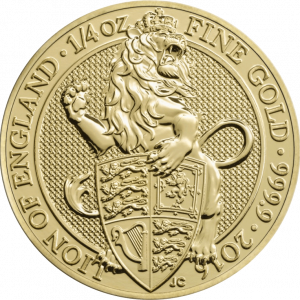 1/4oz Gold Lion Queens Beast