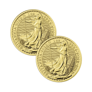 2022 1oz Gold Britannia 2 coin bundle