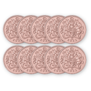 2022 Gold Sovereign 10 coin bundle