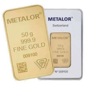 Metalor 50g Gold Bar