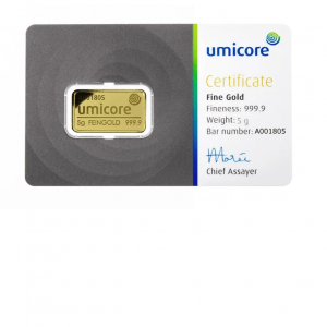 Umicore 5g Gold Bar