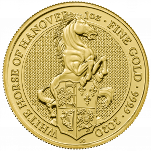 1oz Gold White Horse of Hanover Queen's Beast