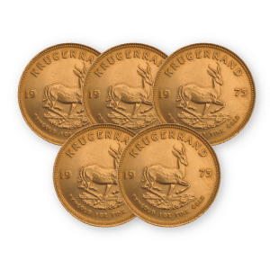 Best Value 1oz Gold Krugerrand 5 coin bundle
