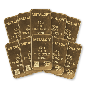 Metalor 50g Gold 10 Bar Bundle