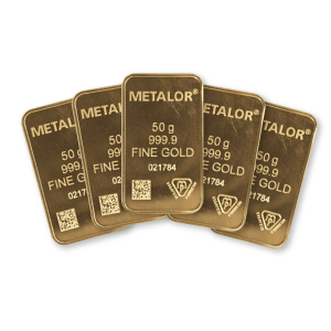 Metalor 50g Gold 5 Bar Bundle