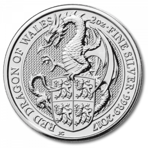 2oz Silver Queens Beast Dragon Coin 2017