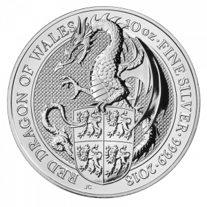 10oz Queen's Beasts Dragon Silver Coin (2018)