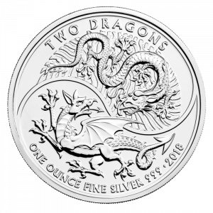 1 oz Two Dragons Silver Coin (2018)