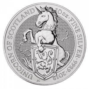 10oz Queen's Beasts Unicorn Silver Coin (2019)