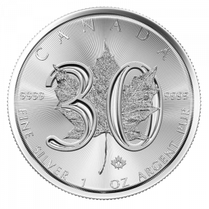 1oz Silver Maple Leaf 30th Anniversary Coin (2018)