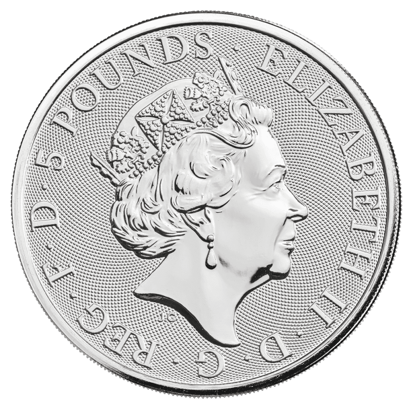 10 oz Queen's Beasts White Lion Silver Coin (2021)