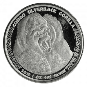 Congo Silverback Gorilla 1oz Silver (2019)