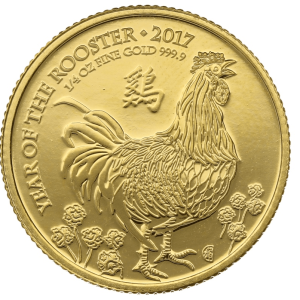 Gold Lunar Rooster 2017 1/4oz