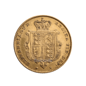Victoria Young Head Shield Back Half Sovereign