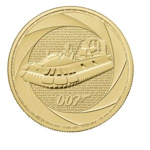 2025 Six Decades of 007 Bond of the 2000s 1oz Gold Coin featuring hovercraft design from Die Another Day